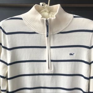 Vineyard Vines 1/4 zip pullover boat sweater navy